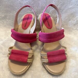 Audrey Brooke Pink Women's Wedge Heel Sandals